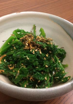めっさ簡単　からし菜お浸し(ふりかけ)-レシピのメイン写真