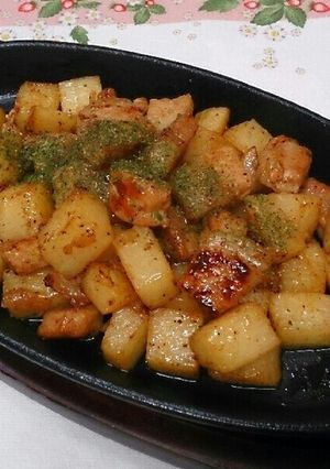 豚肉と山芋のサイコロステーキ～居酒屋風～-レシピのメイン写真