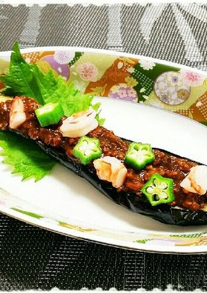 なすボート❤揚げナス❤ナスと肉味噌-レシピのメイン写真