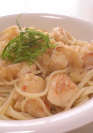 和風ドレde鶏とおろしの冷製スパ-レシピのメイン写真