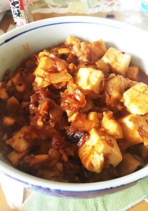 自宅にあった食材で麻婆豆腐-レシピのメイン写真