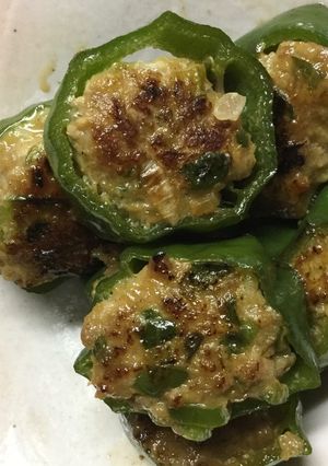 ピーマンの肉詰め照り焼き-レシピのメイン写真