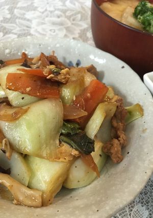 豚肉と青梗菜のエスニック炒め-レシピのメイン写真