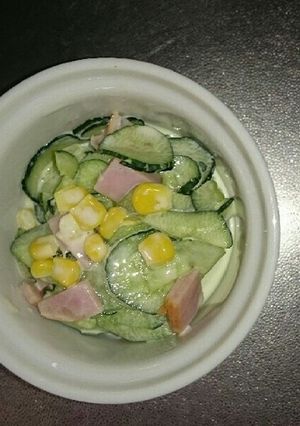 きゅうりとコーンのハムサラダ-レシピのメイン写真