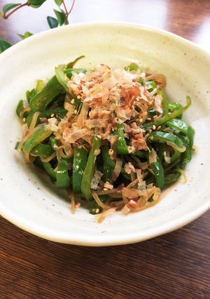 ピーマンと白滝の炒め物-レシピのメイン写真