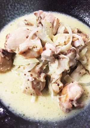 鶏肉マスタードホワイトソース煮-レシピのメイン写真