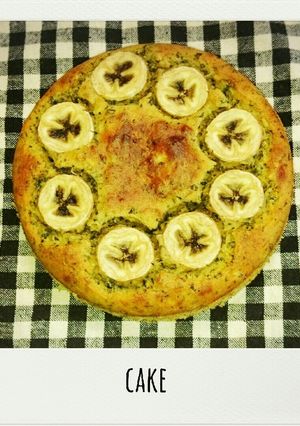 モロヘイヤとバナナの大豆粉ケーキ-レシピのメイン写真