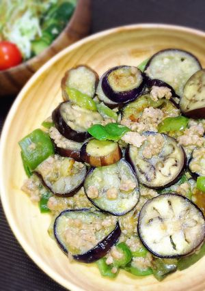 ナスとピーマンの肉味噌炒め-レシピのメイン写真