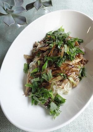 甘辛牛ゴボウ・素麺-レシピのメイン写真