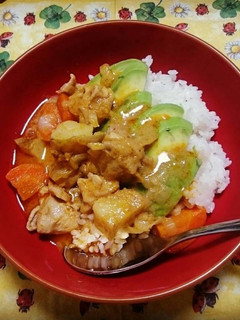 レッドカレー+アボガド!!-レシピのメイン写真