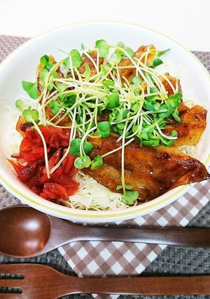 簡単☆がっつりヘルシー餃子丼♪-レシピのメイン写真