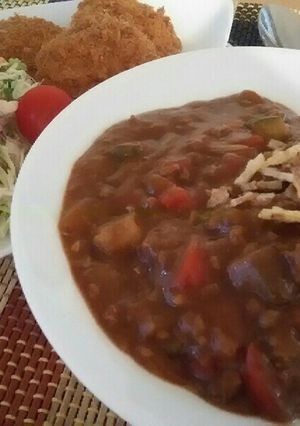 夏野菜と挽き肉のカレー-レシピのメイン写真