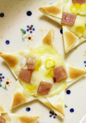 お星さまの餃子の皮ピザ-レシピのメイン写真