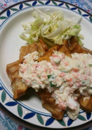 親子ご飯★車麩のチキン南蛮風★幼児食-レシピのメイン写真