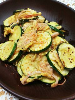 ズッキーニの卵とじ☆ぽん酢かけ♪-レシピのメイン写真