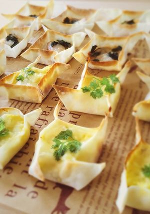 トースターで簡単♡焼売の皮が器のピザ★-レシピのメイン写真