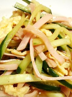 ハムときゅうりの中華風サラダ-レシピのメイン写真