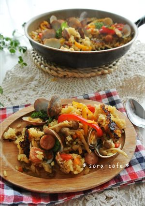 ドライカレーリメイク♡カレーパエリア♡-レシピのメイン写真