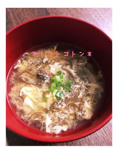 もずくと卵のみそ汁-レシピのメイン写真