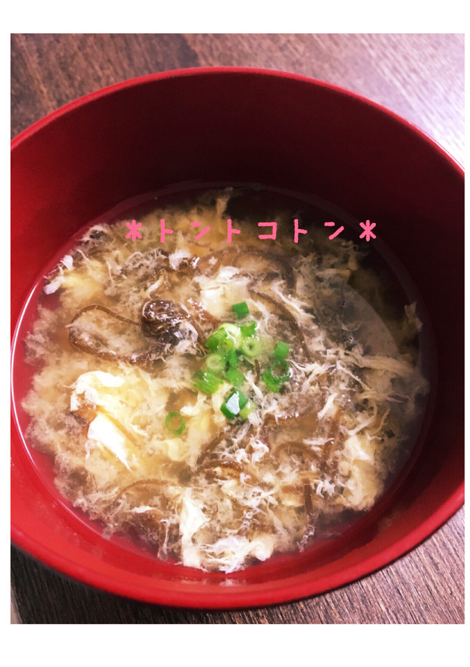 もずくと卵のみそ汁-レシピのメイン写真