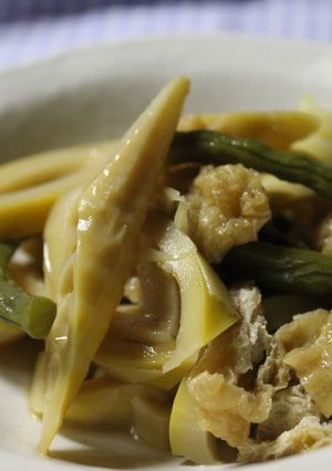 淡竹（ハチク）とインゲンと油揚げの煮物-レシピのメイン写真