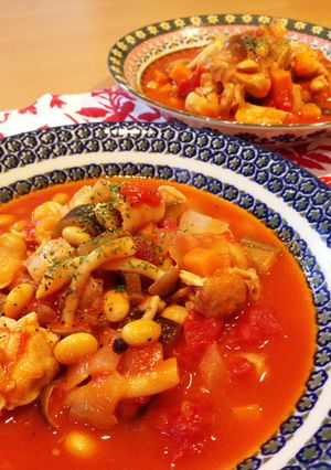 旦那絶賛♡チキンと大豆のトマト煮込み-レシピのメイン写真