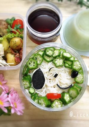 麺弁当でスヌーピー！キャラ麺-レシピのメイン写真