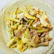 ☆ 姫竹・豚肉・焼きちくわの玉子とじ炒め