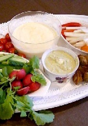 びっくり！冷たいチーズフォンデュ-レシピのメイン写真