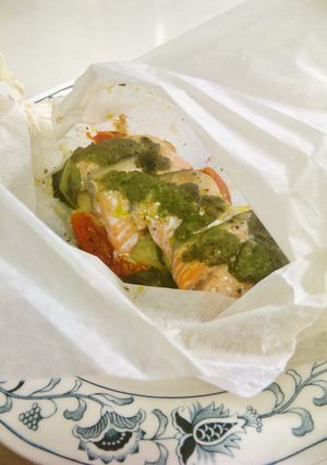 バジル香る～✿鮭と旬の野菜のカルトッチョ-レシピのメイン写真