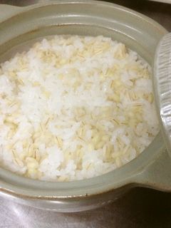 土鍋で簡単♬一合+もち麦でダイエット♬-レシピのメイン写真