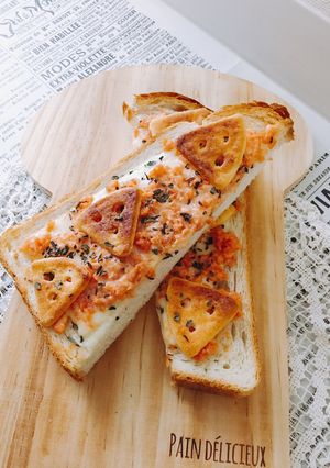 鮭マヨWチーズトースト-レシピのメイン写真