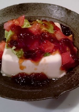 超簡単！アボカドとトマトのジュレ冷奴！-レシピのメイン写真