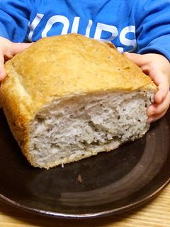 黒ごますりごまパン(ホームベーカリー用)-レシピのメイン写真
