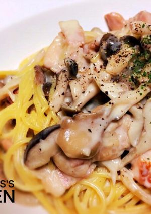 簡単☆きのこの濃厚クリームパスタ-レシピのメイン写真