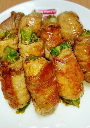 キャベツ肉巻きの照り焼き♪お弁当にっ！-レシピのメイン写真
