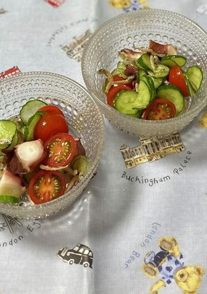 蛸&胡瓜&トマトの カリジャコ和え-レシピのメイン写真