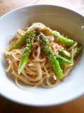 アスパラと明太子のパスタ♪