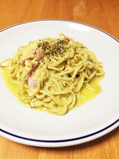 焼きそば麺でカルボナーラ!-レシピのメイン写真