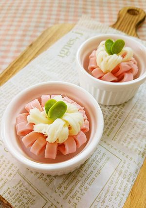 お弁当に☆さけるチーズでデコフラワー。-レシピのメイン写真