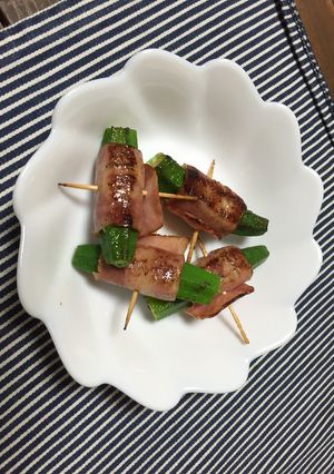 糖質オフ オクラのベーコン巻き-レシピのメイン写真