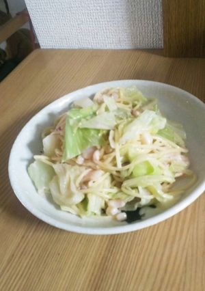 ランチに簡単イカ明太子とキャベツのパスタ-レシピのメイン写真