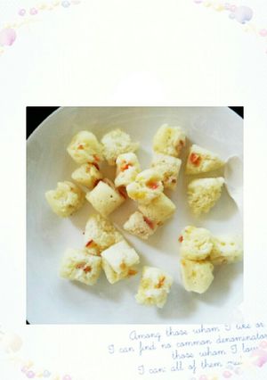 【離乳食　後期】サクランボ入り蒸しパン♪-レシピのメイン写真