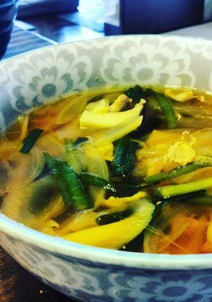 ランチ〆にカレー風味の食べるもやしスープ-レシピのメイン写真
