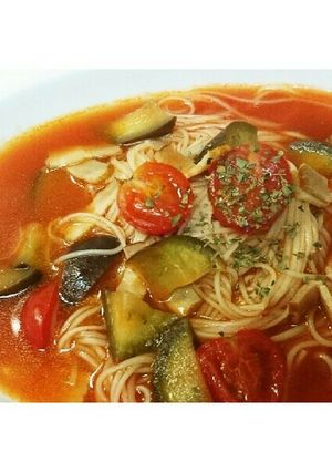 時短、簡単!トマトパスタ風そうめん-レシピのメイン写真
