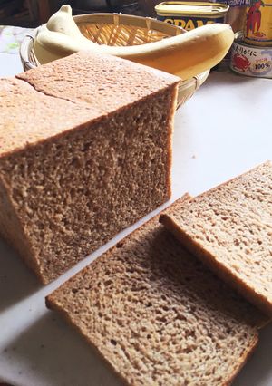 低GI 全粒粉100% ふっくら角食-レシピのメイン写真