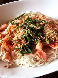 鮭と大葉の豆乳素麺-レシピのメイン写真