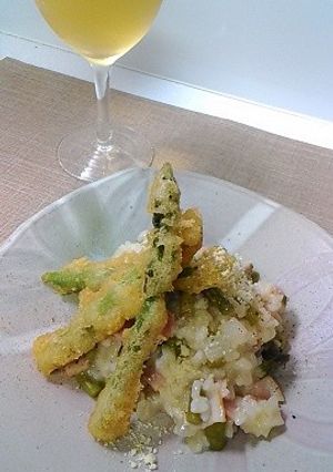 アスパラとベーコンのリゾット♪-レシピのメイン写真