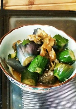 激ウマ！茄子ときゅうりとザーサイの煮浸し-レシピのメイン写真