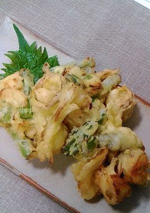 アスパラとホタテのかき揚げ♪-レシピのメイン写真